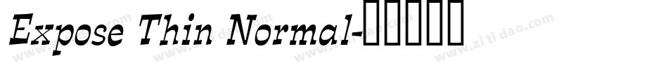 Expose Thin Normal字体转换